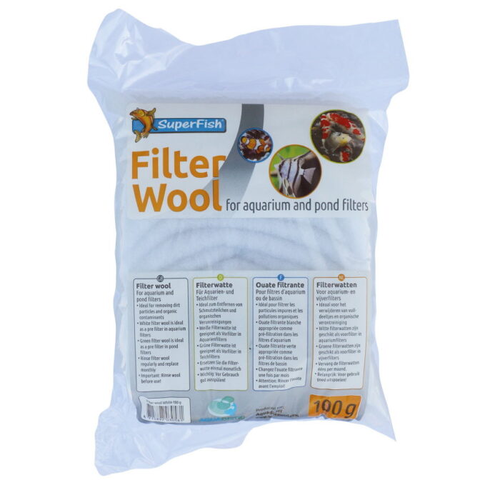 Superfish Witte filterwatten 100 gram – wit