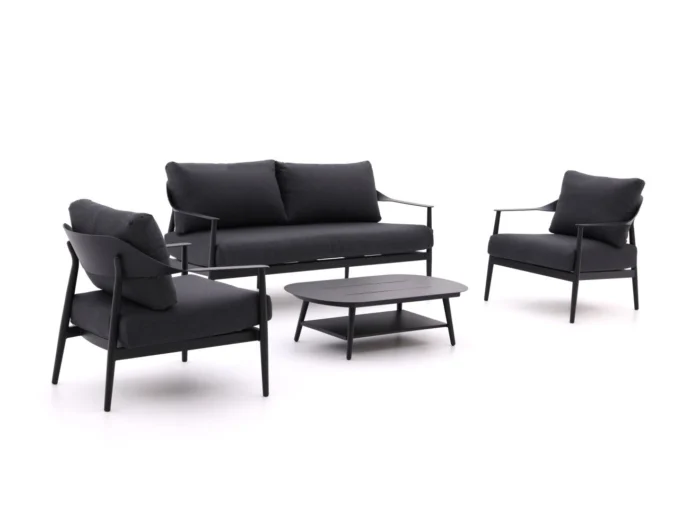 Bellagio tuinmeubelen Valli stoel-bank loungeset 4-delig - Grijs
