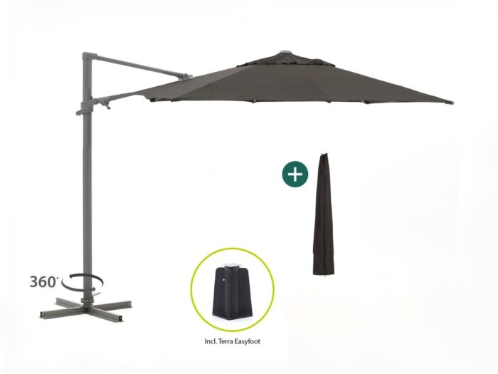 Shadowline Francisco zweefparasol ø330cm Laagste prijsgarantie! – Zwart