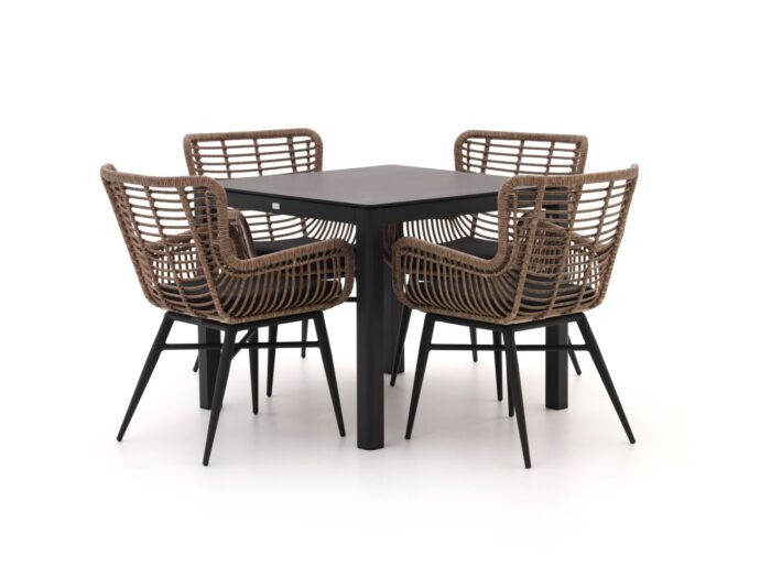 Intenso Furniture Asti/La Fonte 90cm dining tuinset 5-delig – Grijs