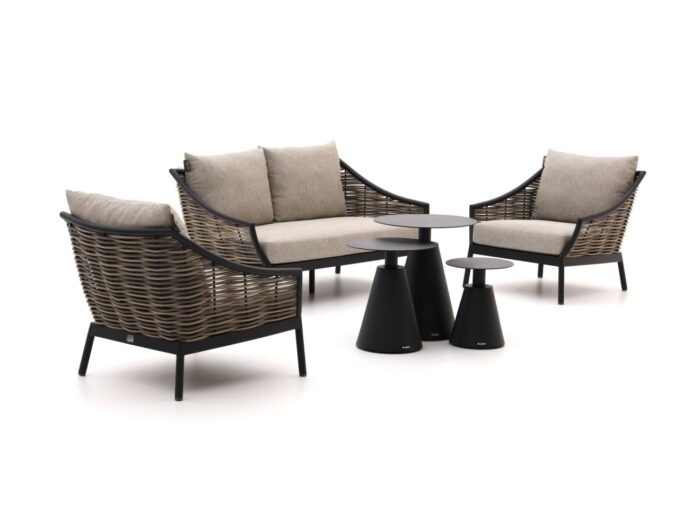 Apple Bee Milou/Tusa stoel-bank loungeset 4-zits 6-delig – Grijs