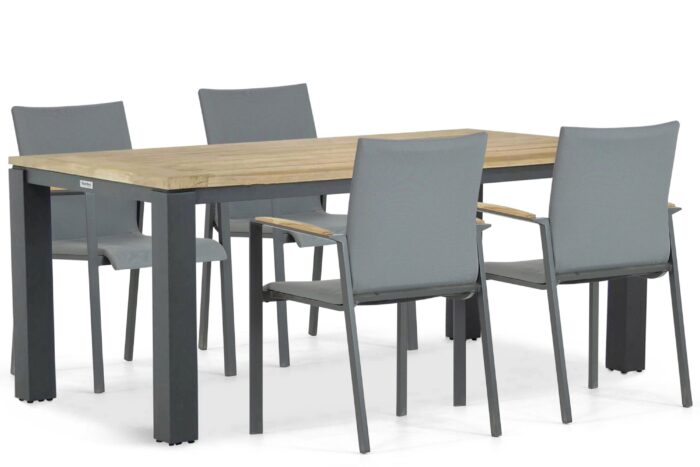 Lifestyle Garden Furniture Brandon/Veneto 180 cm dining tuinset 5-delig – Grijs-antraciet