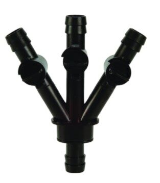 Ubbink Vijveraccessoires 3-weg kraan – zwart