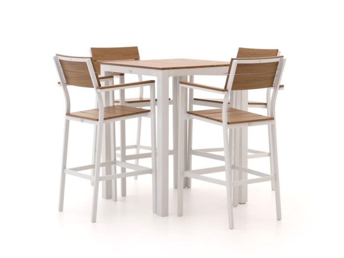 Bellagio tuinmeubelen Fidenza 80cm barset 5-delig – Wit