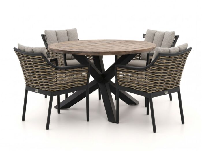 Apple Bee Milou/ROUGH-Y ø120cm dining tuinset 5-delig