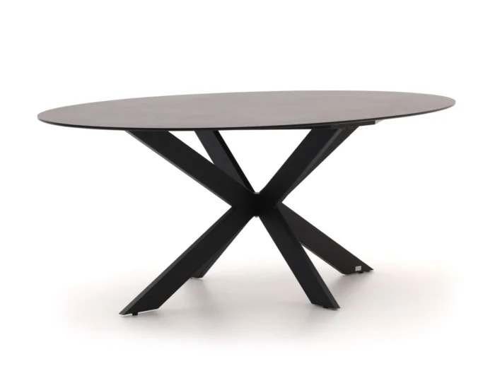 Bellagio tuinmeubelen Furato ellips dining tuintafel 200x110cm - Zwart