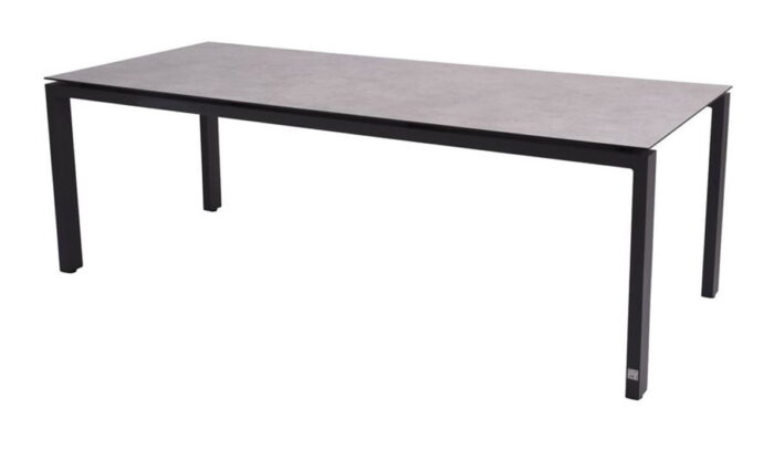 4so Goa Tafelframe Antracite Met HPL Tafelblad Slate Antracite 220 x 95 cm – grijs