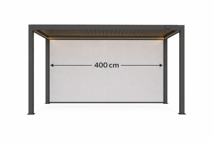 Ventura Windscherm 400 cm antraciet – Transparant