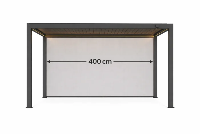 Ventura Windscherm 400 cm antraciet - Transparant
