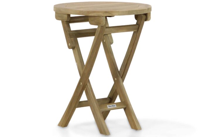 Garden Collections Derby inklapbare tuintafel 60 cm – Old teak greywash
