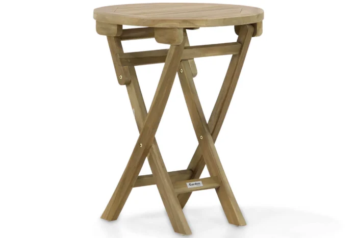 Garden Collections Derby inklapbare tuintafel 60 cm - Old teak greywash