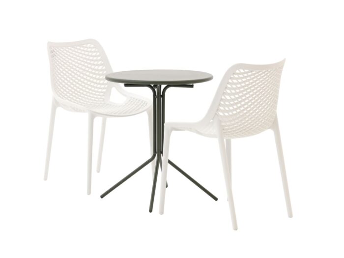 Forza Furniture Forza Ripi/Aziano ø 60cm balkonset 3-delig stapelbaar Laagste prijsgarantie! – Groen