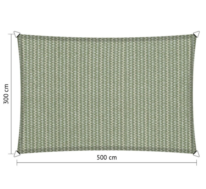 Shadow comfort Rechthoek schaduwdoek 3,00×5,00 m Moonstone Green – groen