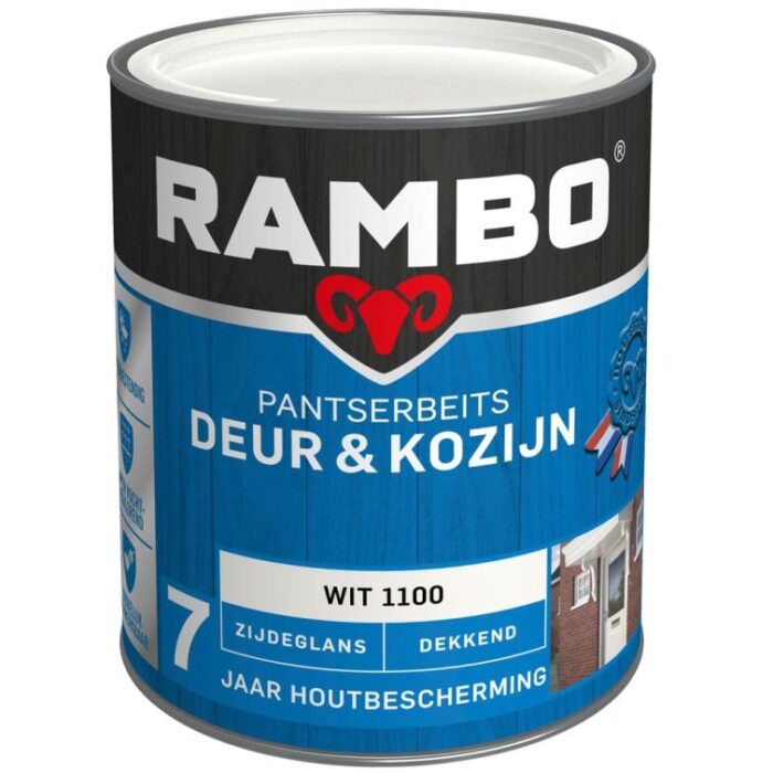 Rambo Pantserbeits deur en kozijn zg dek 1100 0,75l – wit