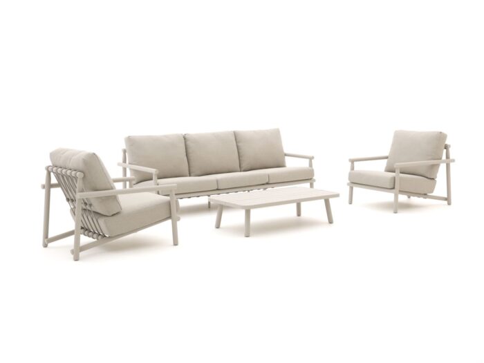 Bellagio tuinmeubelen Bellagio Torre Muzza stoel-bank loungeset 4-delig Laagste prijsgarantie! – Taupe