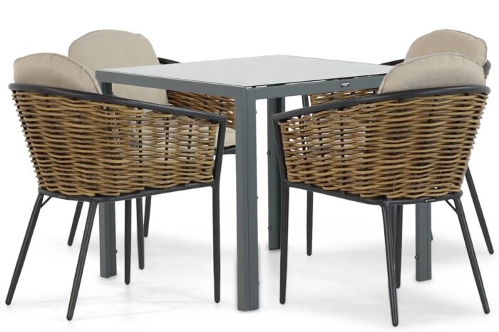 Lifestyle Garden Furniture Nice/Venustas 85 cm dining tuinset 5-delig – Grijs-antraciet