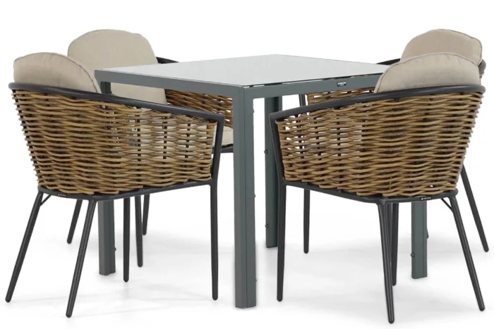 Lifestyle Garden Furniture Nice/Venustas 85 cm dining tuinset 5-delig - Grijs-antraciet