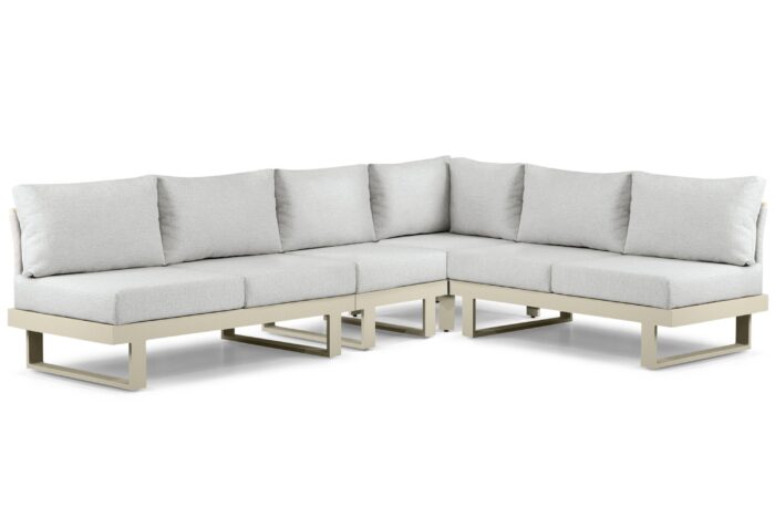 Lifestyle Garden Furniture Lorenzo hoek loungeset 4-delig – Taupe-naturel-bruin