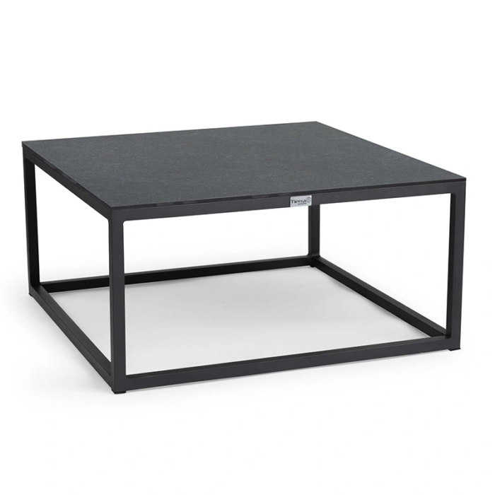 Tierra outdoor Rio Salontafel L Trespa Graphite 80×80 cm