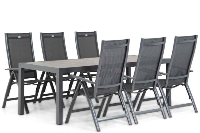 Hartman Royal Club/Residence 220 cm dining tuinset 7-delig – Grijs-antraciet