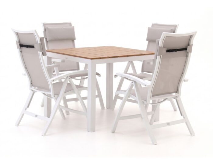 Bellagio tuinmeubelen Bellagio Lugo/Fidenza 90cm dining tuinset 5-delig verstelbaar Laagste prijsgarantie!