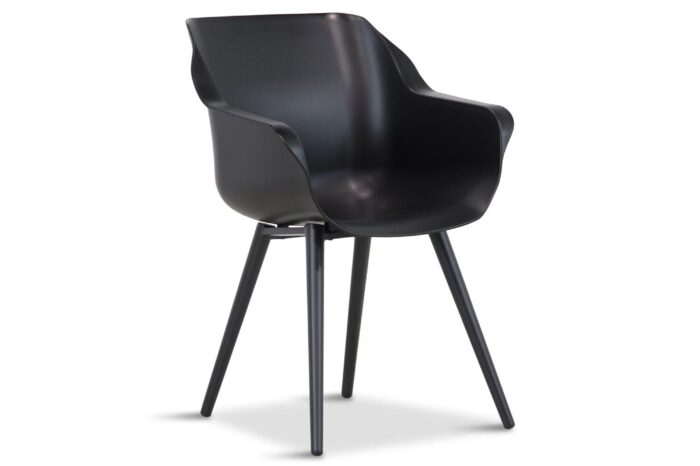 Hartman Sophie studio dining tuinstoel carbon met gratis kussen – Zwart