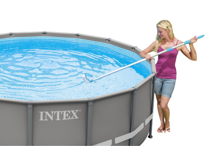 Intex Gebogen zwembadborstel IntexGebogen borstel zwembad 41cm – blauw