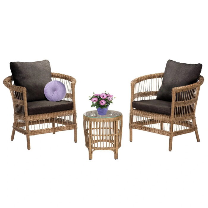 Own Ashton Relax Set Antraciet – bruin;grijs