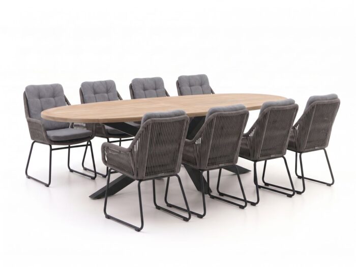Intenso Furniture + 10% kassakorting | Intenso Isorella/ROUGH-Y Ellips 280cm dining tuinset 9-delig