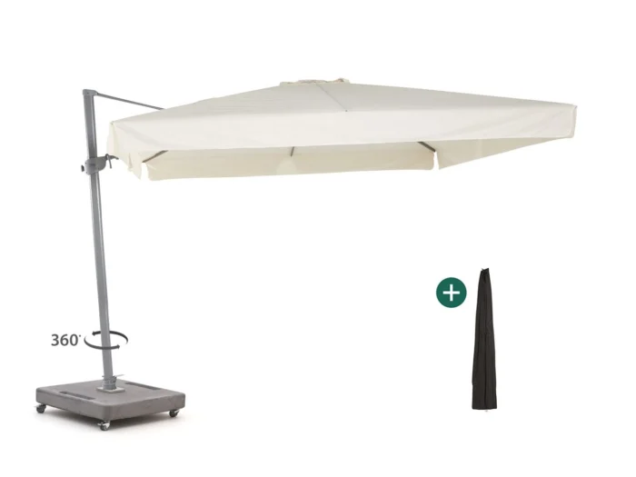 Shadowline Miami zweefparasol 300x300cm - Wit