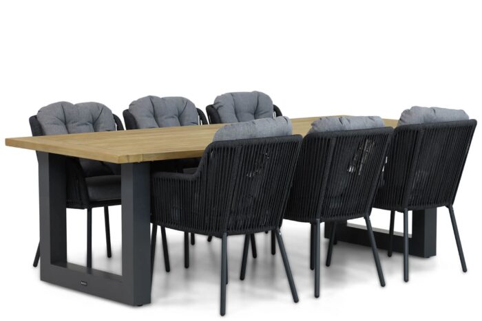 Santika Furniture Tendenza/Talai 240 cm dining tuinset 7-delig – Grijs-antraciet