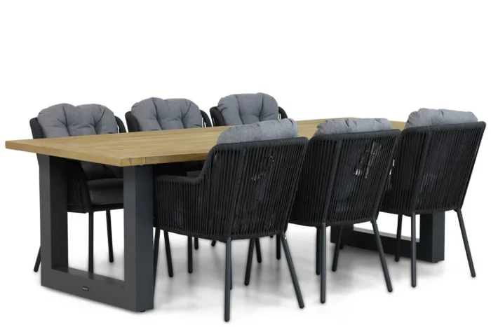 Santika Furniture Tendenza/Talai 240 cm dining tuinset 7-delig - Grijs-antraciet