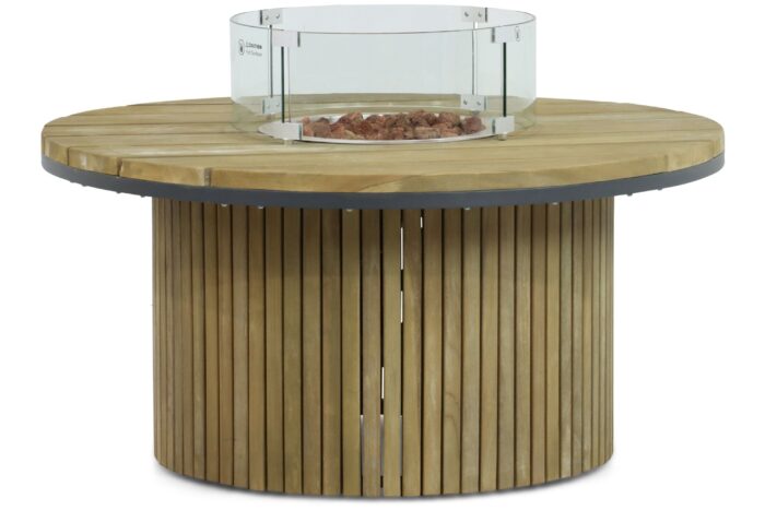 Santika Furniture Fire Nest lounge vuurtafel 110 cm – Taupe-naturel-bruin