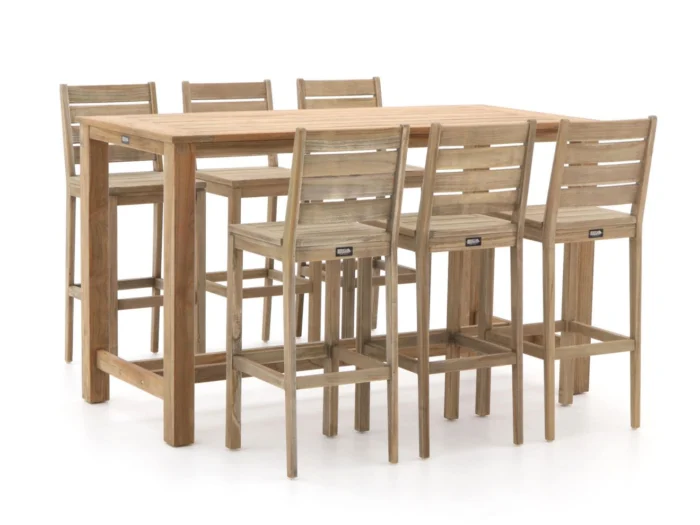ROUGH Furniture ROUGH-S/ROUGH-X 180cm barset 7-delig - Bruin