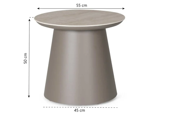 Santika Furniture Miyoura sidetable - Taupe-naturel-bruin