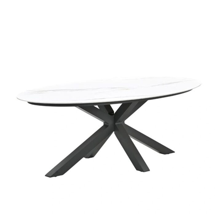 Garden impressions Scotland Tuintafel Venice White 230×115 cm – grijs;wit