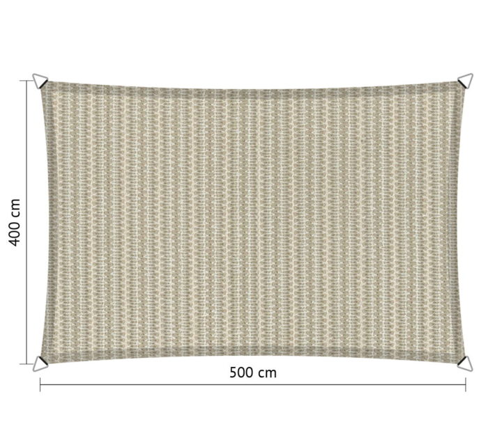 Shadow comfort Rechthoek schaduwdoek 4,00×5,00 m Sahara Sand – beige