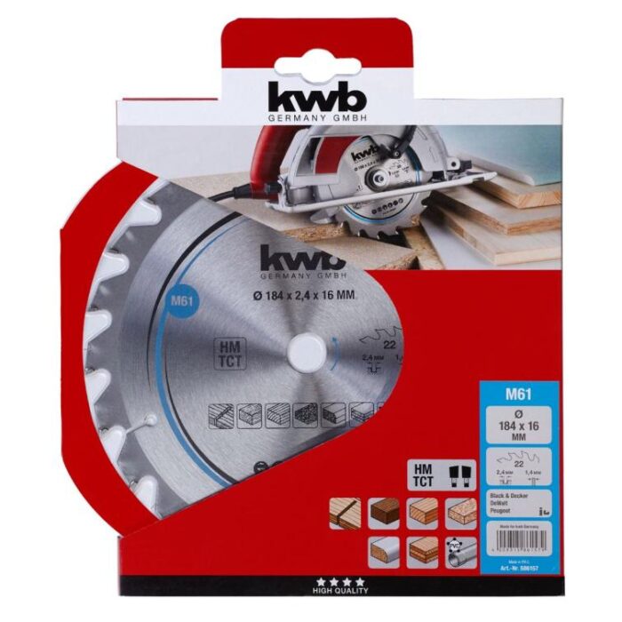 Kwb Cirkelzaagblad hm 184×16 61m