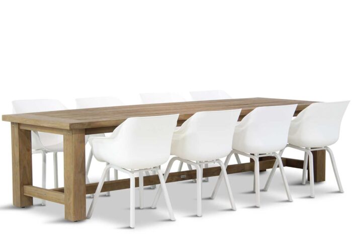 Hartman Sophie element/Fourmile 300 cm dining tuinset 9-delig – Wit