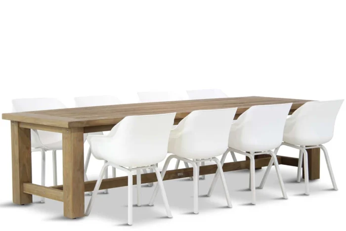Hartman Sophie element/Fourmile 300 cm dining tuinset 9-delig - Wit