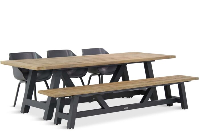 Hartman Sophie element/Trente 260 cm dining tuinset 5-delig – Grijs-antraciet