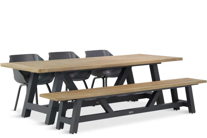 Hartman Sophie element/Trente 260 cm dining tuinset 5-delig - Grijs-antraciet