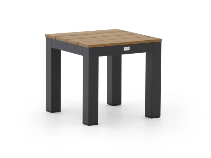 Bellagio tuinmeubelen Fidenza bijzet tuintafel 46x46x42cm - Grijs