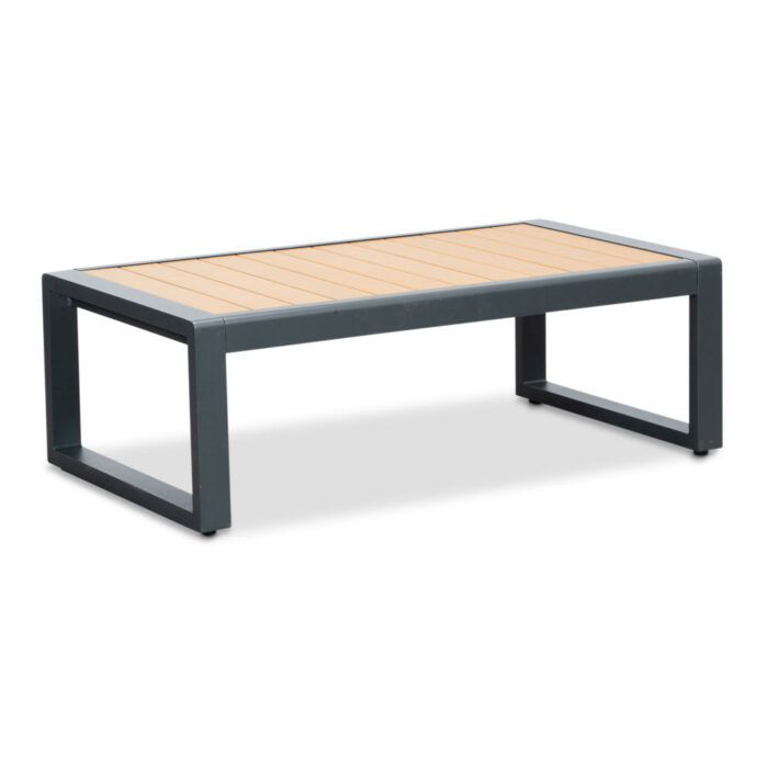 LUX outdoor living Vancouver loungetafel | aluminium + polywood | antraciet | 113x62cm