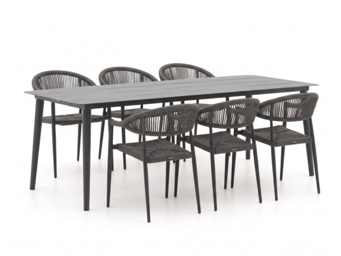 Manifesto Furniture Manifesto Belpasso/Sora 220cm dining tuinset 7-delig stapelbaar Laagste prijsgarantie!