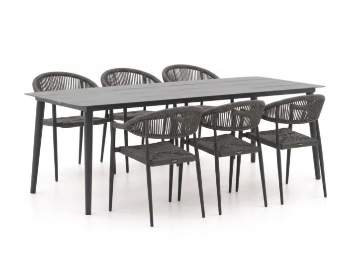 Manifesto Furniture Belpasso/Sora 220cm dining tuinset 7-delig stapelbaar
