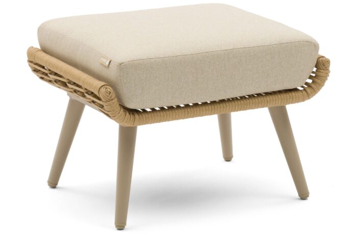 Coco Vinci lounge voetenbank – Taupe-naturel-bruin