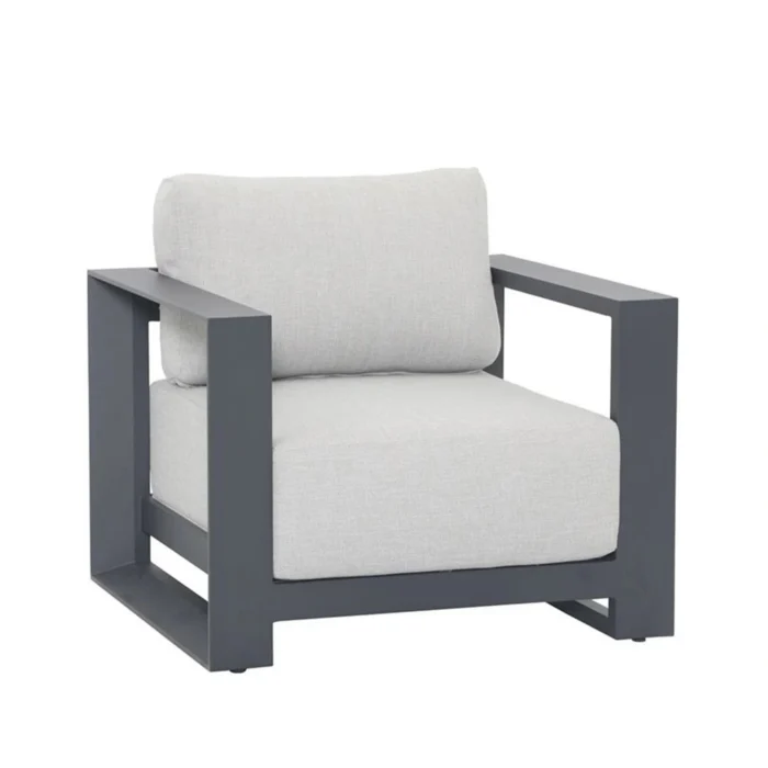 Garden impressions Levanto Lounge Fauteuil Carbon Black - grijs
