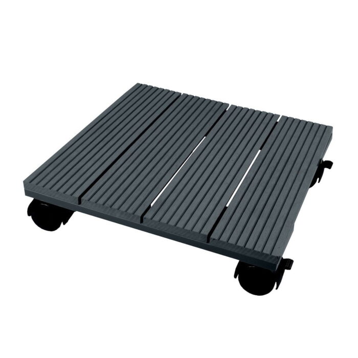 Nature Planttrolley WPC antraciet H7 x 30 x 30 cm – grijs