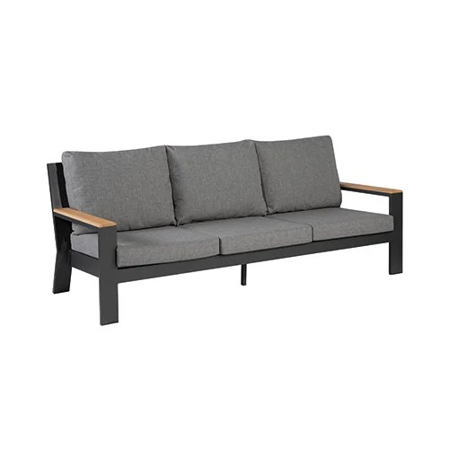 Exotan Valerie loungebank 3-zits antraciet - zwart